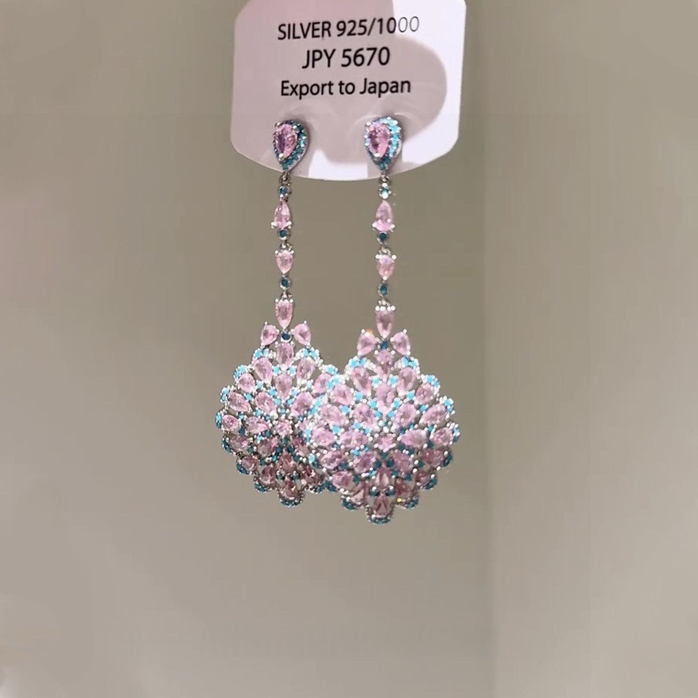 Rhinestone Dangle Earrings - Fashionnsio