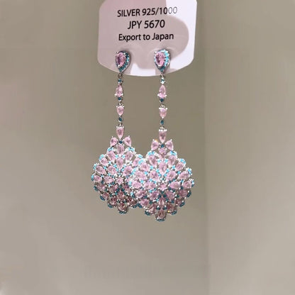 Rhinestone Dangle Earrings - Fashionnsio