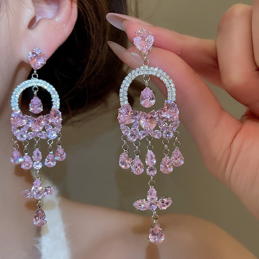 Blossom Chandelier Diamond Earrings - Fashionnsio