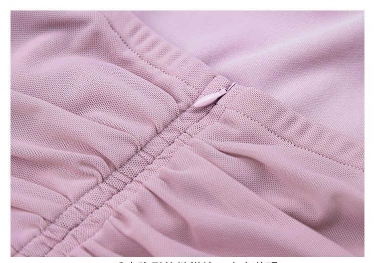 Pleated Slit Long Dress - Fashionnsio