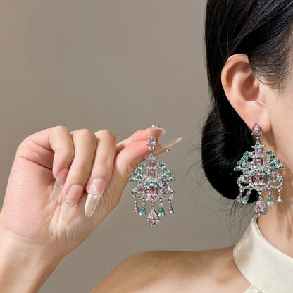 Palace Rose Crystal Earrings - Fashionnsio