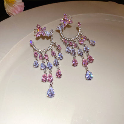 Blushing Grace Diamond Earrings - Fashionnsio