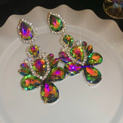 Teardrop Crystal Long Earrings - Fashionnsio