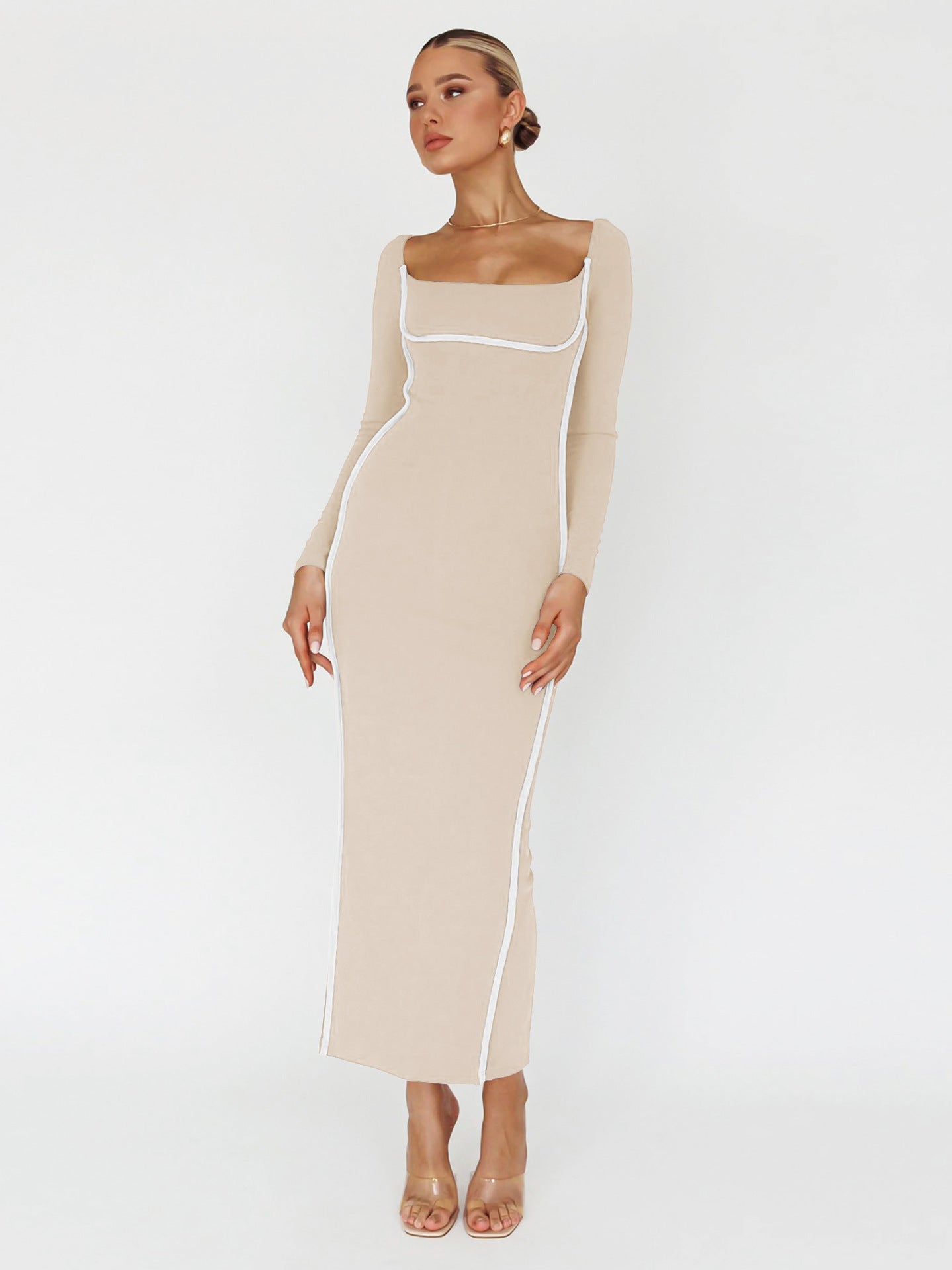 Bodycon Back Slit Evening Dress