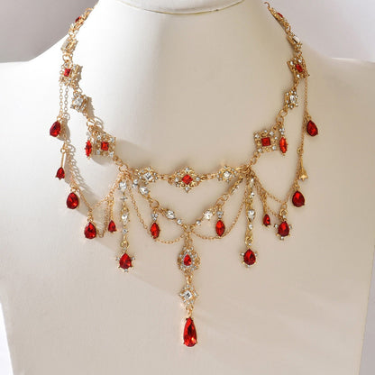 Water Drop Diamond Gothic Necklace - Fashionnsio