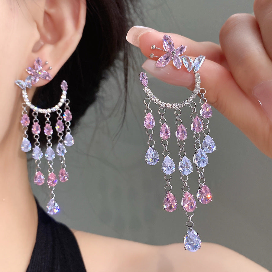 Blushing Grace Diamond Earrings - Fashionnsio