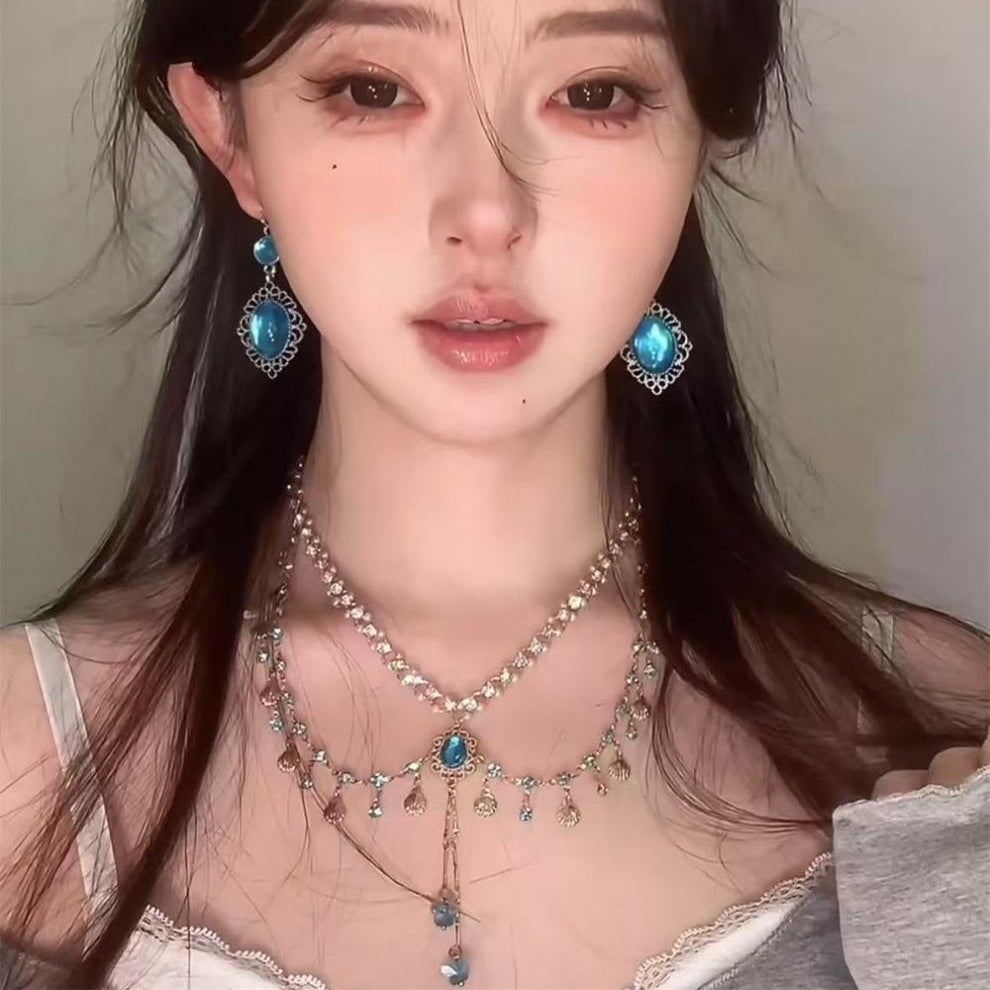 Multi Layer Crystal Necklace - Fashionnsio