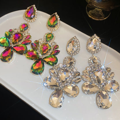 Teardrop Crystal Long Earrings - Fashionnsio