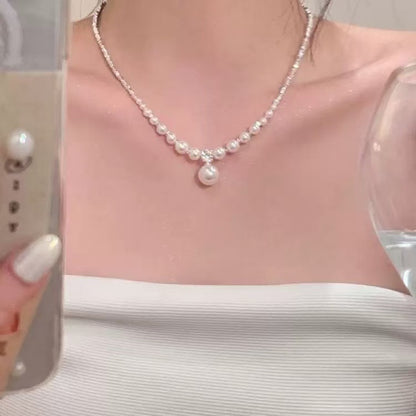 Diamond Pearl Necklace