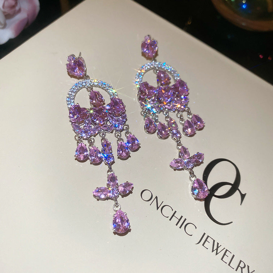 Blossom Chandelier Diamond Earrings - Fashionnsio