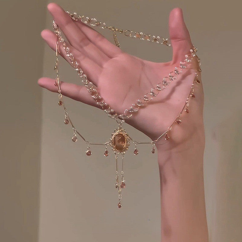 Multi Layer Crystal Necklace - Fashionnsio