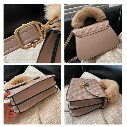 Embossed Plush Handbags/Sling Bags fashionnsio