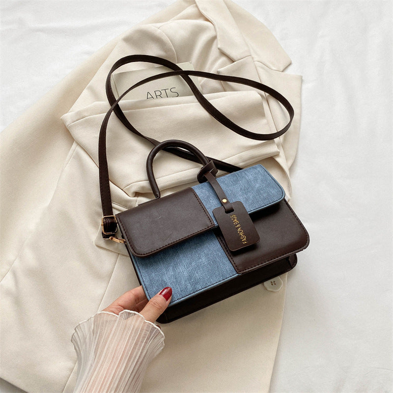 Contrast Color Denim Handbags/Sling Bags