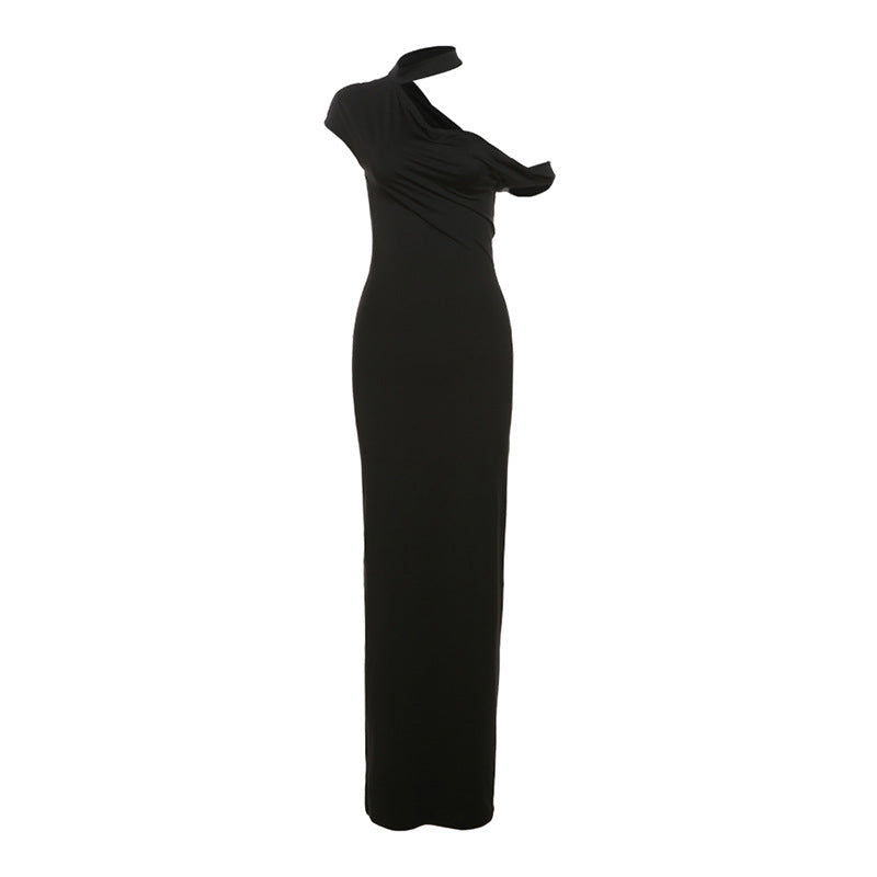 One Shoulder Bodycon Long Dress fashionnsio