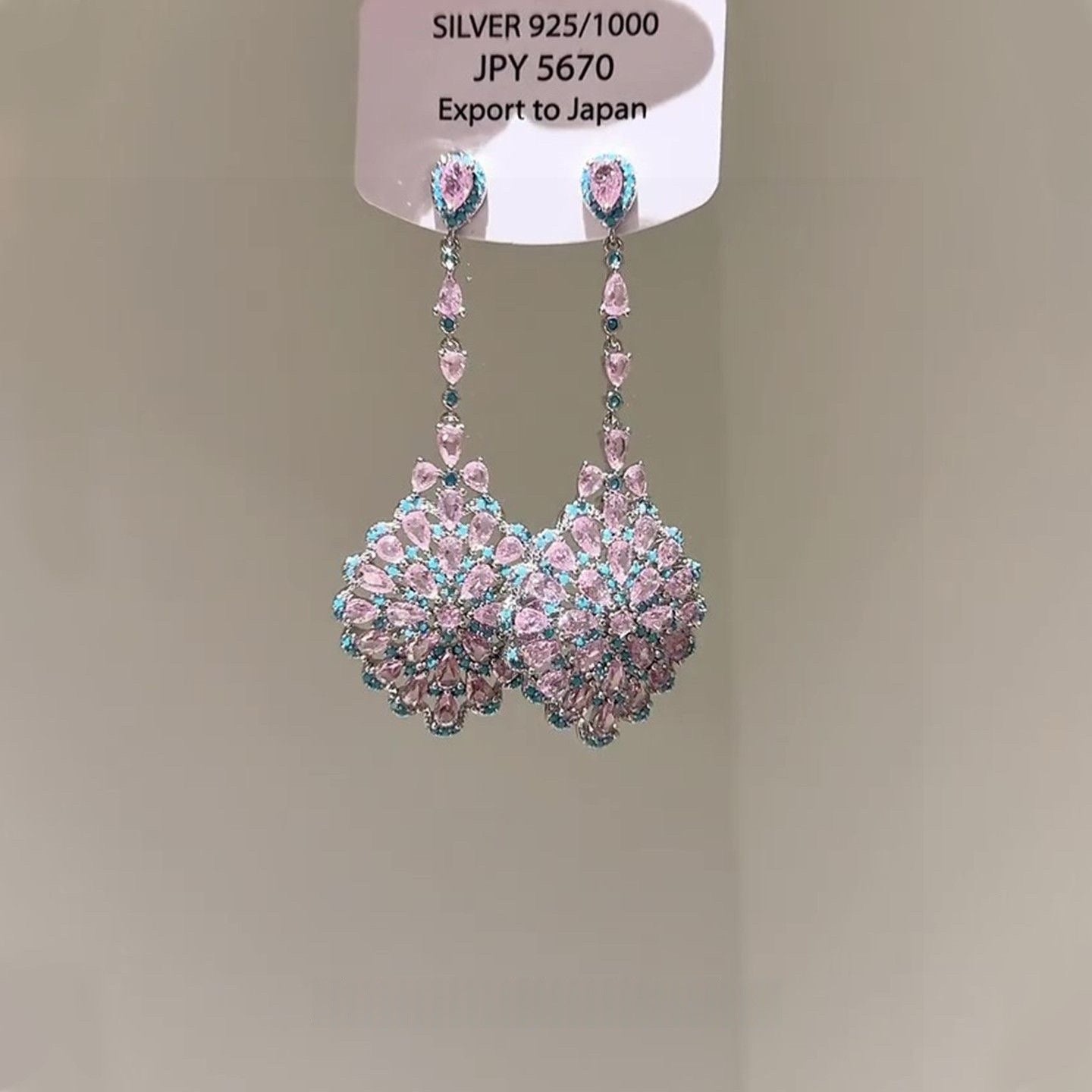 Rhinestone Dangle Earrings - Fashionnsio