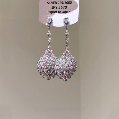 Rhinestone Dangle Earrings - Fashionnsio