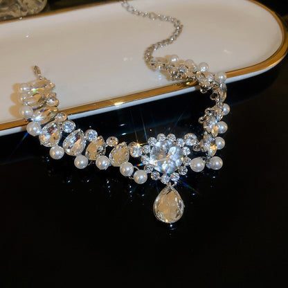 Diamond Water Drop Choker Necklace