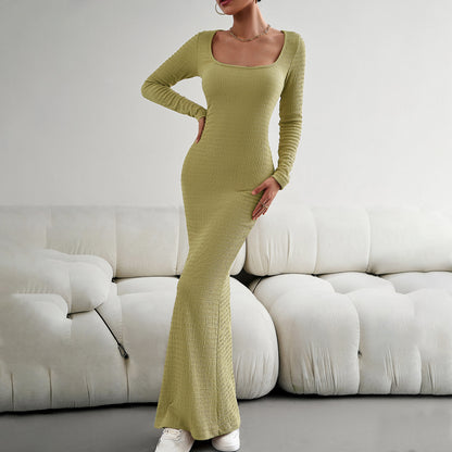 Slim Fit Knitted Long Dress