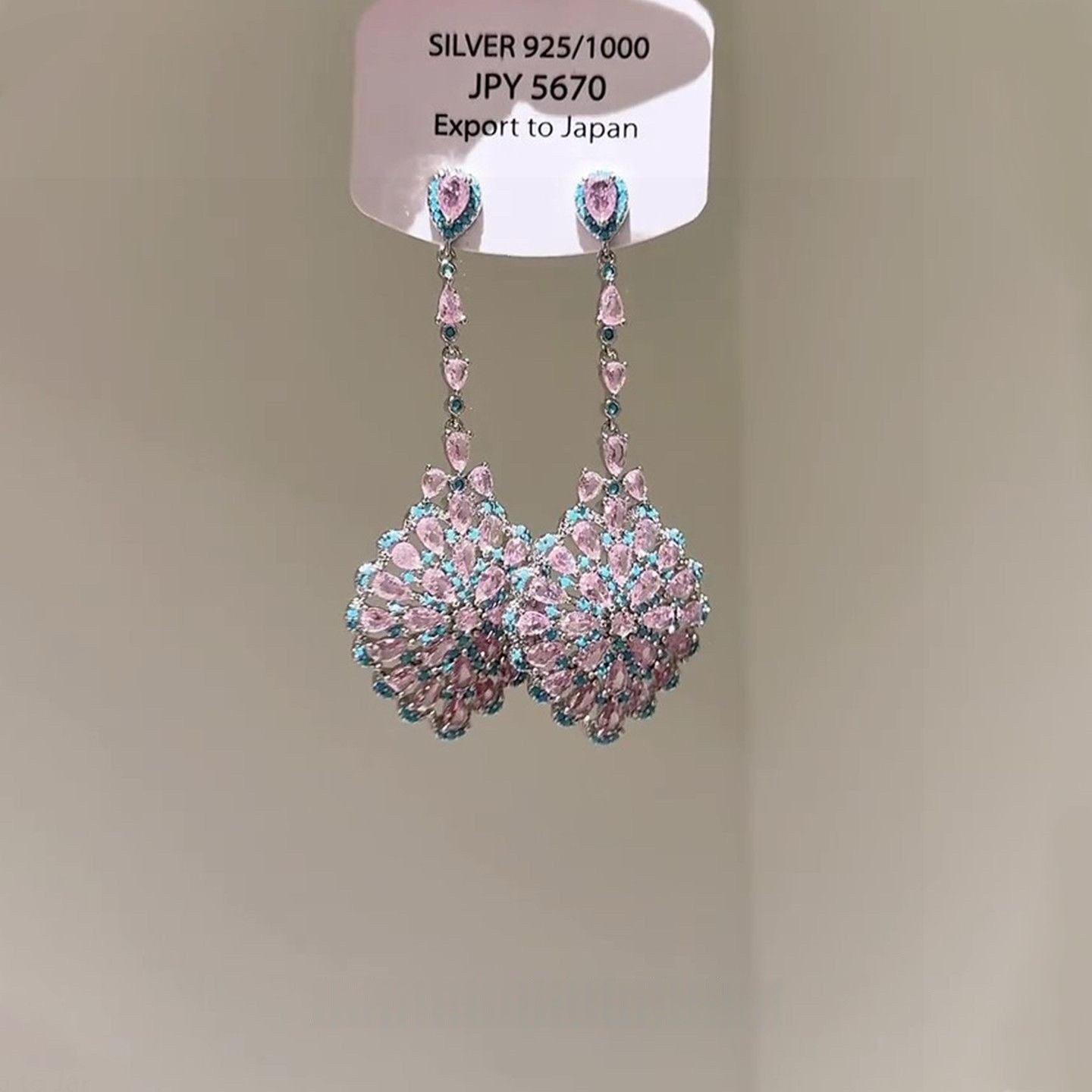 Rhinestone Dangle Earrings - Fashionnsio