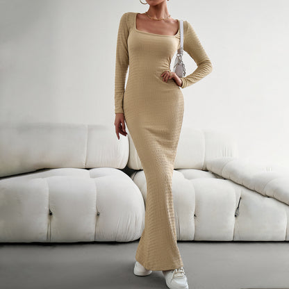 Slim Fit Knitted Long Dress