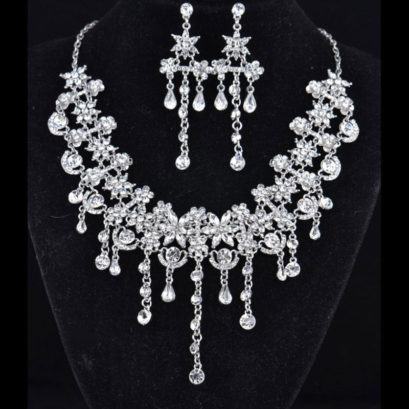 Rhinestone Tassel Jewellery Set - Fashionnsio