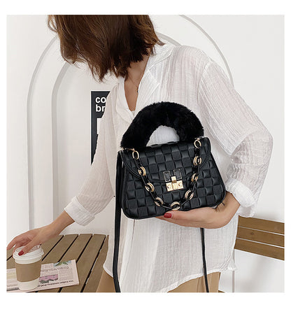 Embossed Plush Handbags/Sling Bags fashionnsio