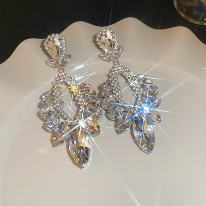 Teardrop Chandelier Diamond Earrings - Fashionnsio