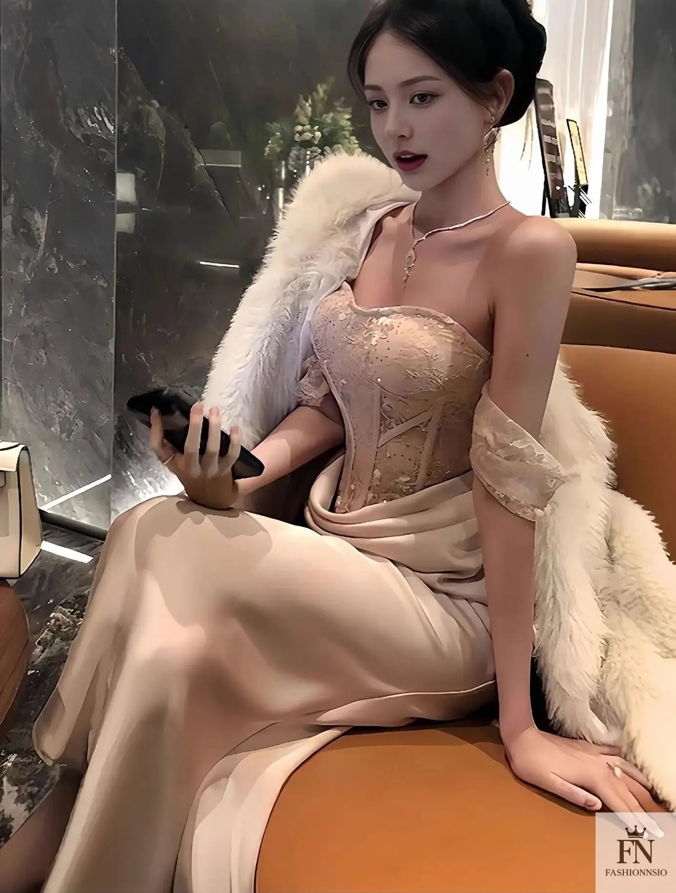 Off Shoulder Long Corset Dress - Fashionnsio