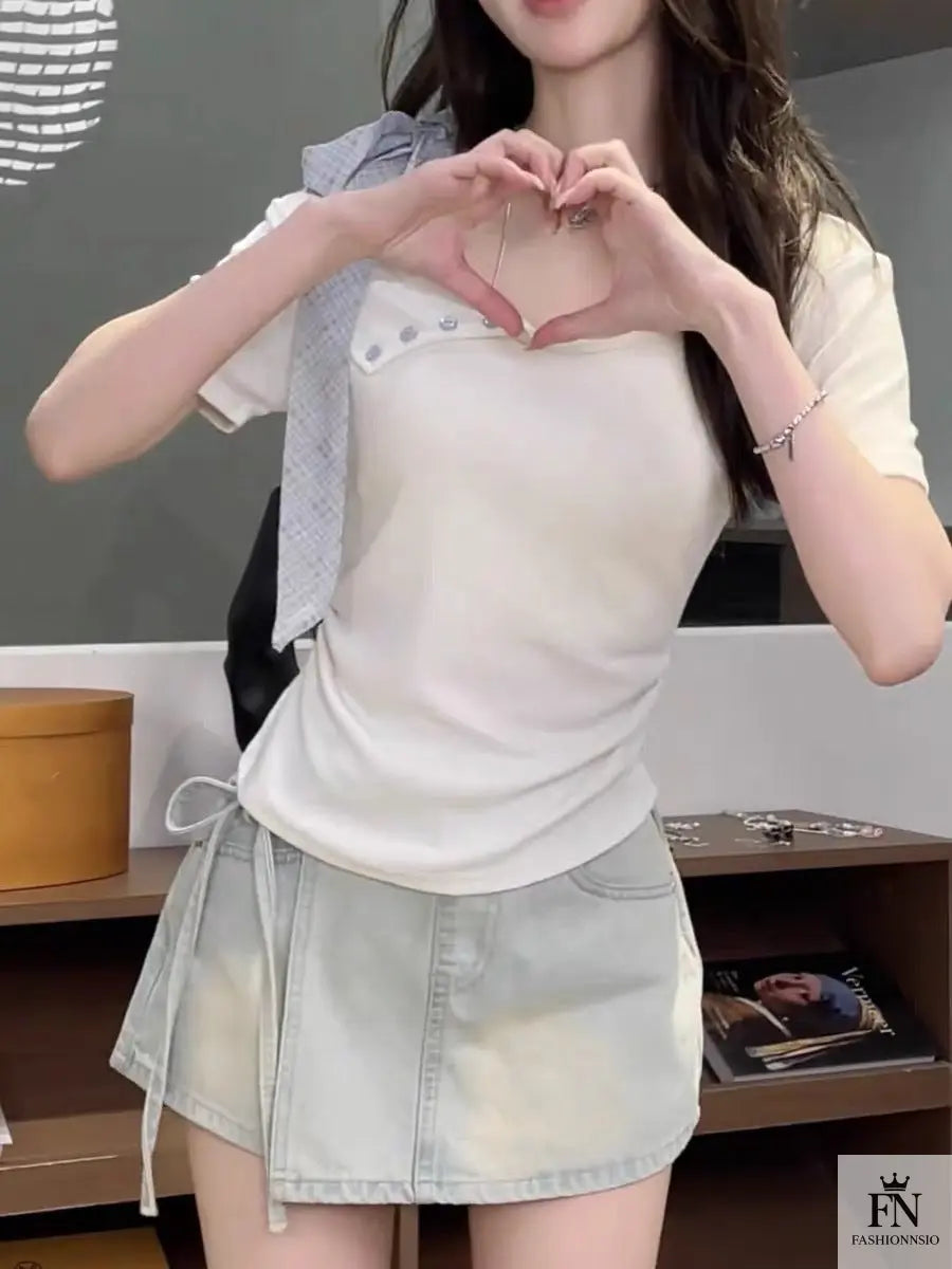 Off Shoulder Ribbon Bow Top - Fashionnsio