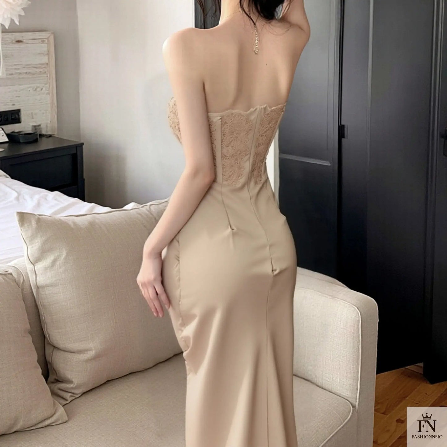 Off Shoulder Long Corset Dress - Fashionnsio