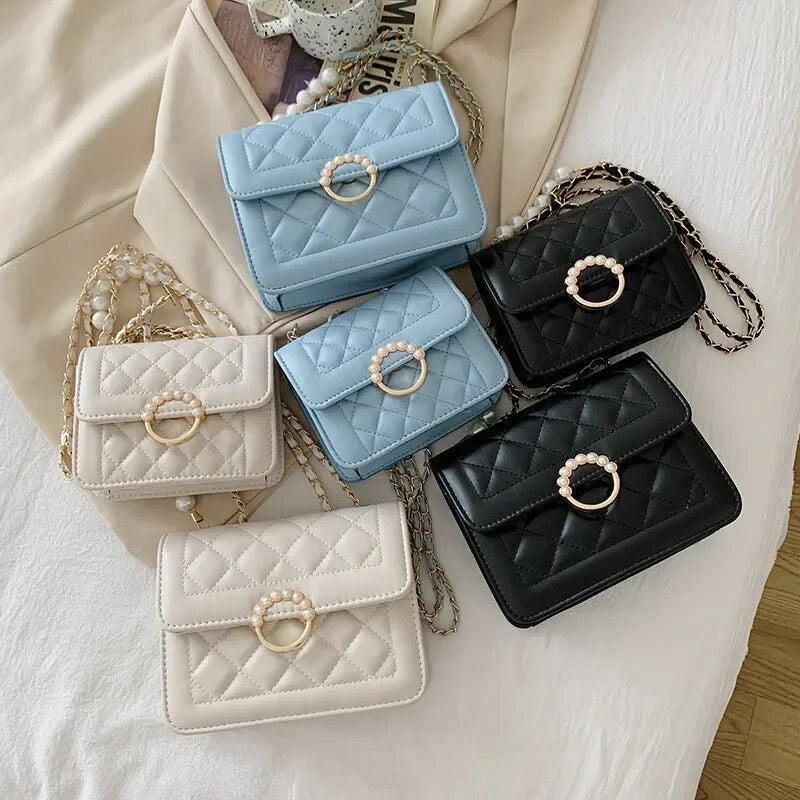 Pearl Chain Sling Bags