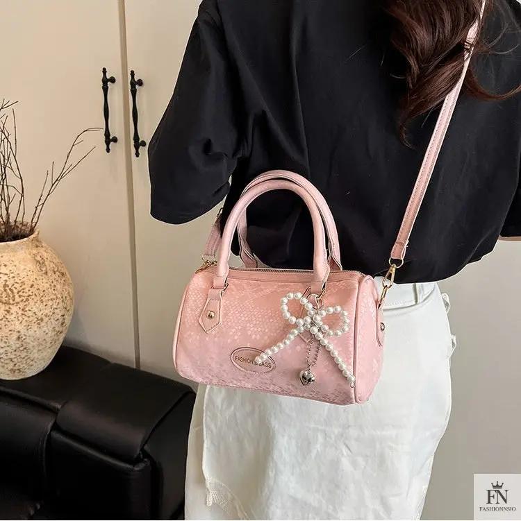Pearl Bow Pillow Handbags - Fashionnsio