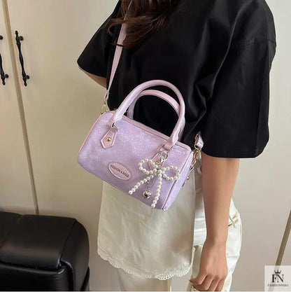 Pearl Bow Pillow Handbags - Fashionnsio