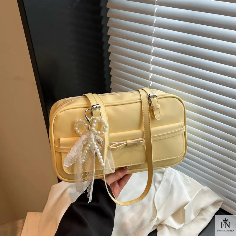 Pearl Bow Pillow Shoulder Bags - Bow Bag - Fashionnsio