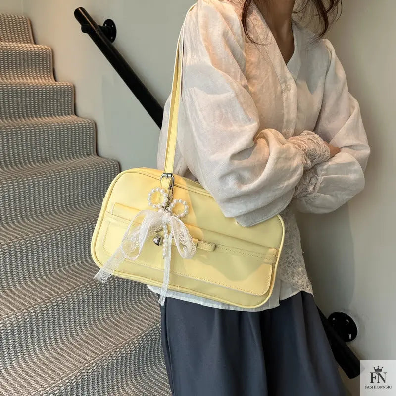 Pearl Bow Pillow Shoulder Bags - Bow Bag - Fashionnsio