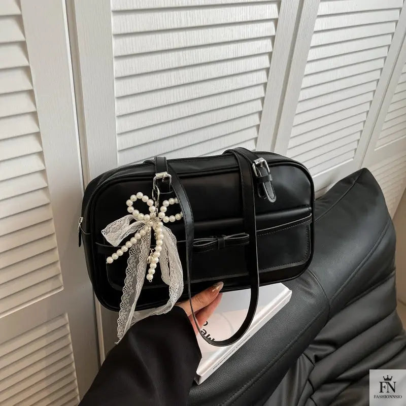 Pearl Bow Pillow Shoulder Bags - Bow Bag - Fashionnsio