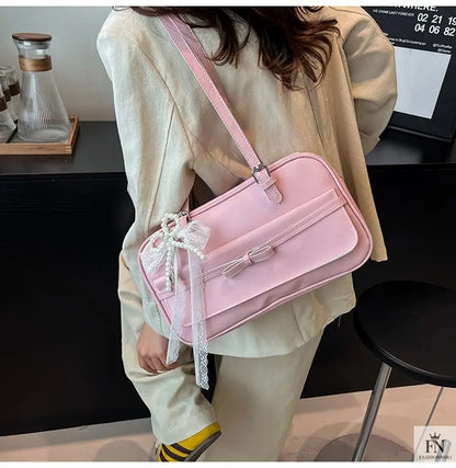 Pearl Bow Pillow Shoulder Bags - Bow Bag - Fashionnsio