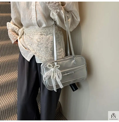 Pearl Bow Pillow Shoulder Bags - Bow Bag - Fashionnsio