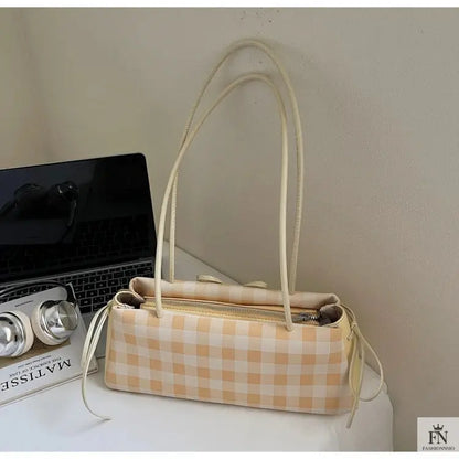 Plaid Bowknot Shoulder Bags - Fashionnsio