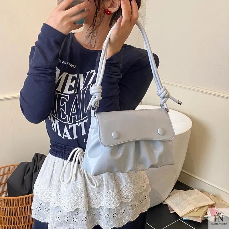 Pleated Underarm Shoulder Bags - Fashionnsio