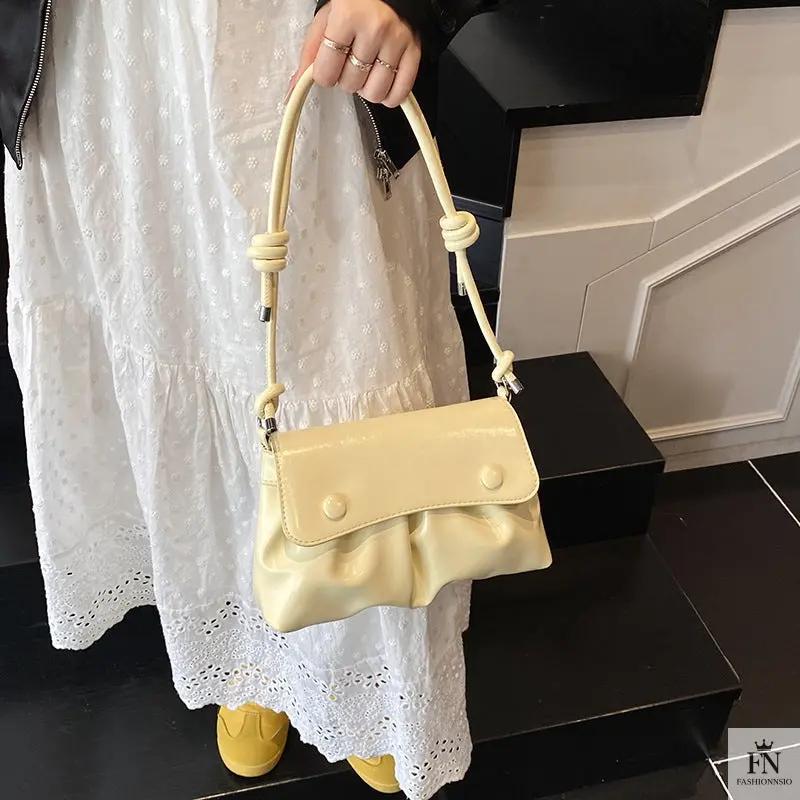 Pleated Underarm Shoulder Bags - Fashionnsio
