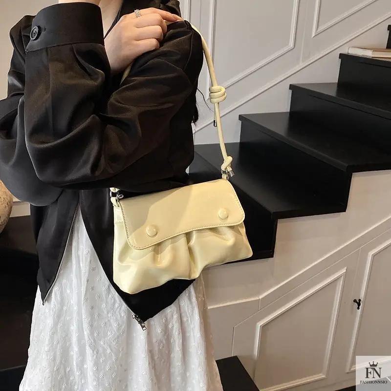 Pleated Underarm Shoulder Bags - Fashionnsio