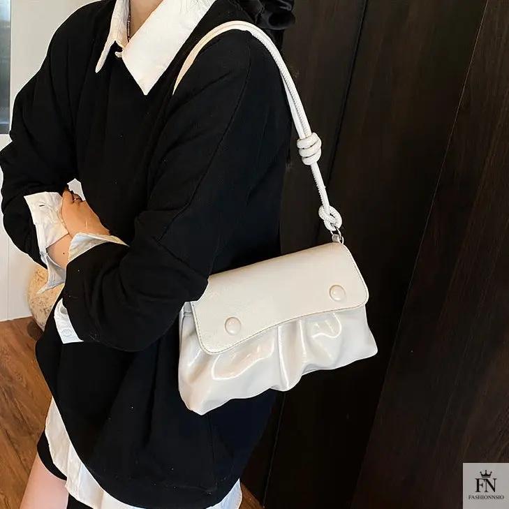 Pleated Underarm Shoulder Bags - Fashionnsio