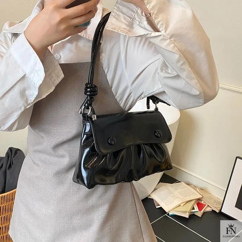 Pleated Underarm Shoulder Bags - Fashionnsio