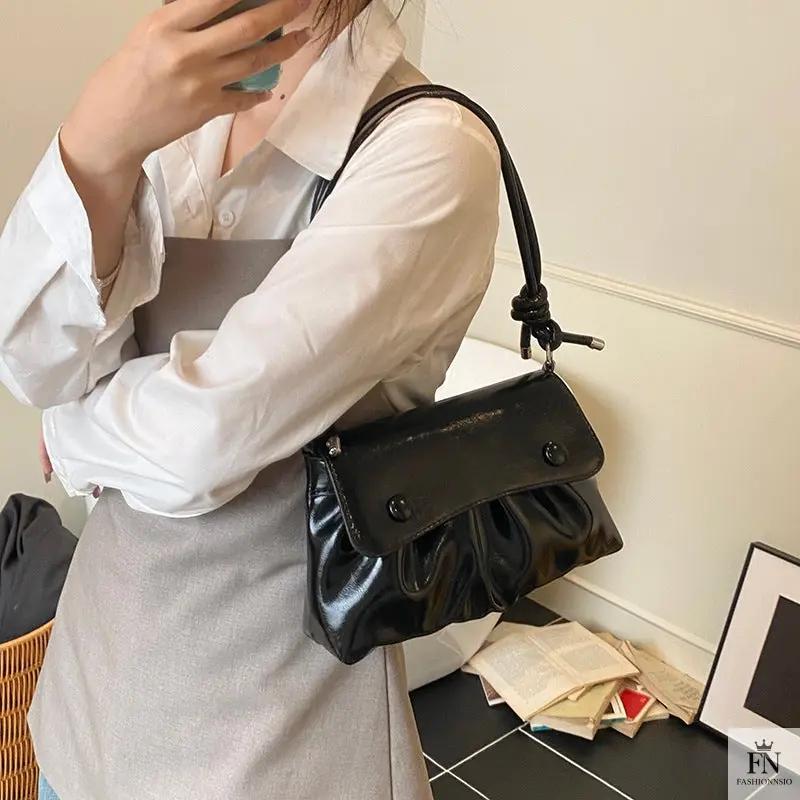 Pleated Underarm Shoulder Bags - Fashionnsio