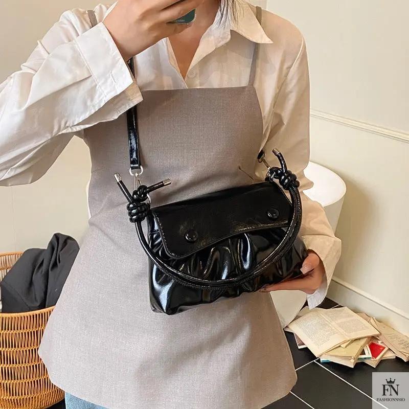 Pleated Underarm Shoulder Bags - Fashionnsio