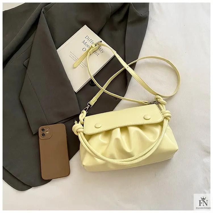 Pleated Underarm Shoulder Bags - Fashionnsio