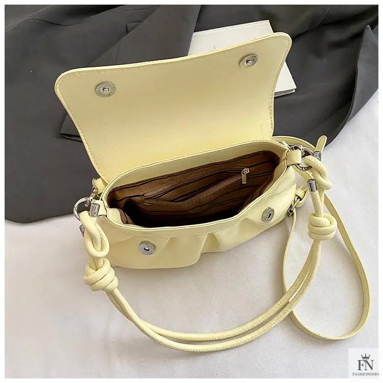 Pleated Underarm Shoulder Bags - Fashionnsio