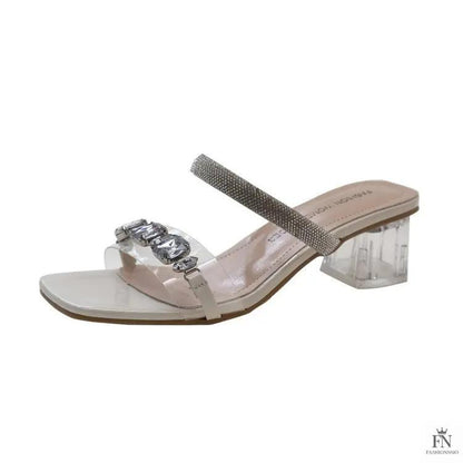 Crystal Embellish Flat Sandals - Fashionnsio
