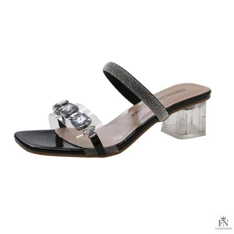 Crystal Embellish Flat Sandals - Fashionnsio